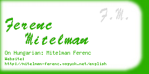 ferenc mitelman business card